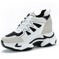 策霸潮流星期天女鞋新款休闲运动单鞋女真皮棉鞋系带小白鞋