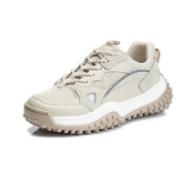 策霸春季真皮女鞋跑步透气阿甘运动鞋子女厚底休闲老爹鞋女潮