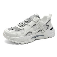 策霸时尚拼色运动跑步鞋2021春季新款老爹鞋ins个性厚底休闲舒适男鞋
