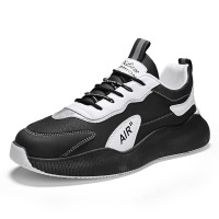 男鞋2021新款鞋子男皮面休闲鞋厚底增高男士休闲运动鞋潮流老爹鞋