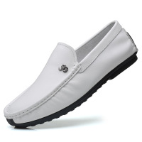 男士一脚蹬真皮休闲鞋男鞋软底透气韩版豆豆鞋潮流懒人鞋