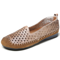 镂空透气单鞋女2021夏新款复古民族风手工鱼鳞洞洞鞋