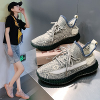 情侣款飞织椰子鞋女2021夏新款韩版休闲运动透气跑步鞋子男