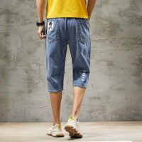 品质不色七分裤 韩版潮牌 牛子裤 休闲7分裤牛仔裤男士夏季薄款