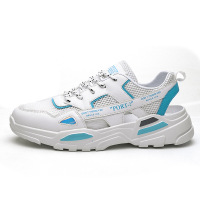 夏季透气网面男鞋2021新款时尚休闲网眼镂空薄款运动轻便老爹网鞋