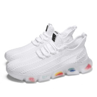 透气镂空椰子鞋透明彩色底运动鞋2021夏季新款休闲男鞋增高老爹鞋