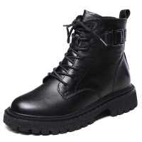 【大量】真皮简约百搭英伦风马丁靴女短靴2021秋冬新款单靴