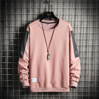 卫衣男2021新款青年秋季上新潮流拼色圆领套头休闲运动卫衣男