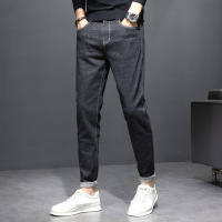 2021春秋新款弹力修身小脚牛仔裤男青年学生文艺港仔长裤子韩版潮