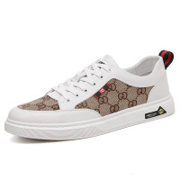 真皮男鞋2021秋季新款百搭潮流小白鞋子男低帮板鞋系带休闲运动鞋