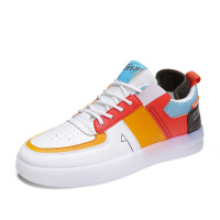 2021夏季新款男士低帮休闲运动板鞋炫彩工厂男款拼色潮流