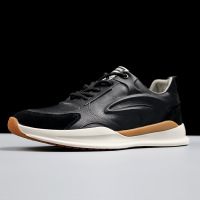 男鞋2021秋季新款复古老爹鞋真皮厚底慢跑鞋透气百搭休闲鞋运动鞋