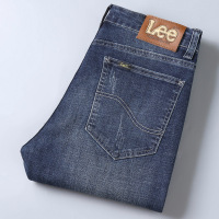 2021秋冬新款品牌牛仔裤男厚款宽松大码棉商务休闲裤