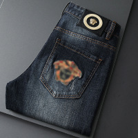 欧洲站牛仔裤男2021新款秋季薄款欧货高端直筒修身小脚百搭潮牌