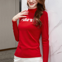 棉打底衫大码女装2021新款长袖印花T恤女韩版上衣广场舞