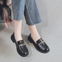 小皮鞋女英伦风秋季软皮软底一脚蹬休闲单鞋女2021新款真皮乐福鞋