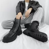 马丁靴男高帮皮靴厚底2021秋冬新款男靴子雪地靴男士马丁靴潮流