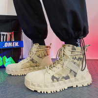 马丁靴男高帮靴子厚底2021秋冬新款男靴子雪地靴男士马丁靴款