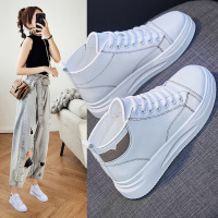 ins潮厚底增高高帮小白鞋女2021秋季新款韩版学生跑步鞋板鞋