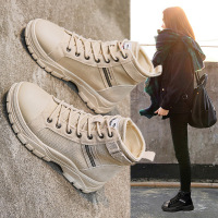 ins潮英伦马丁靴女2021秋季新款学生机车短靴女厚底瘦瘦靴子女