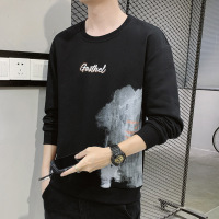 水墨国潮男士卫衣长袖潮流印花宽松中国风山水时尚百搭休闲秋冬装