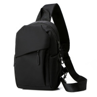 新款男士胸包 单肩斜挎骑车包时尚简约包包校园背包可印制logo