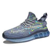 Ceba2022春季新款爆米花飞织椰子鞋潮男彩绘休闲运动鞋网面透气男鞋