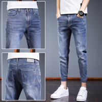 Ceba2022年新款 九分裤牛仔裤男 休闲帅先生男装9分弹力修身牛仔裤 潮