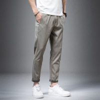 Ceba个性修身休闲夏裤薄款潮流韩版百搭弹力天丝裤子男裤简约九分男装