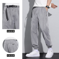 Ceba春夏新款 潮牌痞帅男士牛仔裤 高弹宽松束脚冰丝裤夏广东新塘牛仔