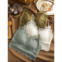 Ceba蕾丝美背内衣女法式薄款背心式抹胸性感文胸内搭网红裹胸夏