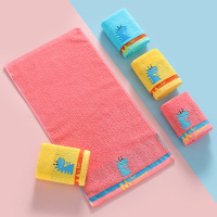 Ceba纯棉儿童毛巾卡通动物绣花童巾加厚吸水婴童通用日用品洗脸小毛巾