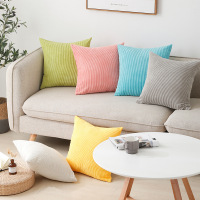 Ceba北欧简约办公室抱枕正方形绒抱枕套不含芯腰枕客厅靠垫枕垫沙发
