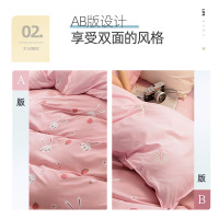 Ceba磨毛四件套床上用品 水洗棉床单被套三件套被罩家纺宿舍床品ins风