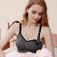 孕妇前开扣大码哺乳文胸无缝喂奶聚拢防下垂大罩杯胸罩哺乳内衣薄