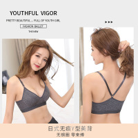 夏季薄杯款睡眠无钢圈胸罩美背运动文胸 健身瑜伽跑步运动内衣女