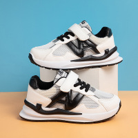 Jusen Shayu男童帅气运动鞋网面透气春秋新款儿童休闲鞋魔术贴百搭女童单鞋潮