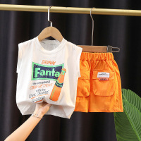 Three Sons 童装男童背心套装夏装2022新款童装夏季宝宝无袖短裤外穿两件套潮