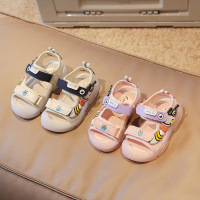 Three Sons 2022夏季卡通小童包头凉鞋毛毛虫可爱儿童护趾凉鞋童凉鞋