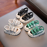 Three Sons 小童包头沙滩鞋格子夏季新款小宝宝凉鞋护趾男女童软底凉鞋