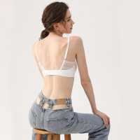 Three Sons兴全法式女士蕾丝美背无钢圈文胸抹胸bra一片式无痕内