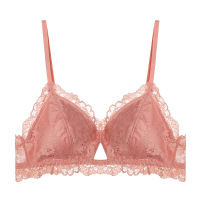 Three Sons日系女士性感后双排搭扣无钢圈内衣蕾丝文胸法式brale