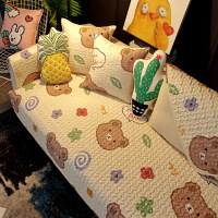 Three Sons北欧布艺全棉沙发垫扶手沙发巾盖布套罩防滑靠背水洗