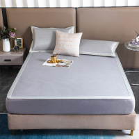 Three SonsA类碳素纤维冰丝凉席三件套床单床笠款1.51.8米床席