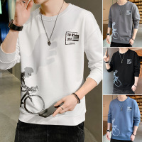 Three Sons2022男士卫衣秋季圆领套头长袖t恤国潮简约骑车男孩