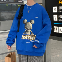 Three Sons2022年秋季潮牌ins圆领套头卫衣男士卡通米奇印花宽