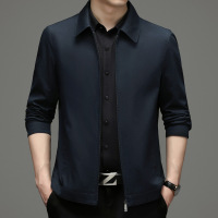 Ceba2022春秋新款中老年夹克外套潮流翻领简约男式上衣