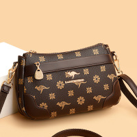 Three Sons包包女包新款2022时尚女士印花斜挎包妈妈包小方包单