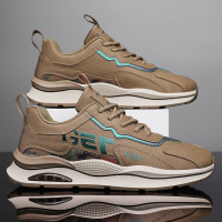 Ceba秋季青年休闲运动阿甘鞋2022上新四季款拼色皮面网纱内里舒