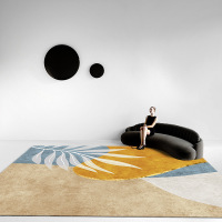 北欧简约莫兰迪客厅地毯茶几卧室床边毯家用沙发房间地垫
